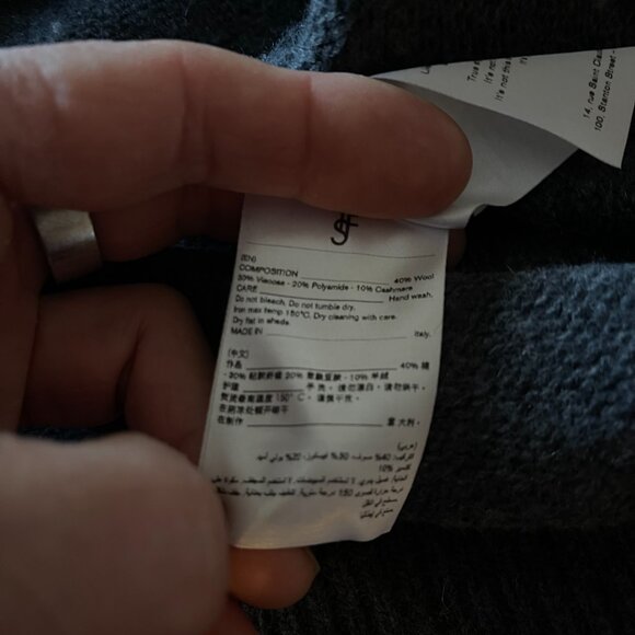 THE FRANKIE SHOP Maxime Knit Sweater Dress - Dark Grey Melange/XS/S - Picture 7 of 8